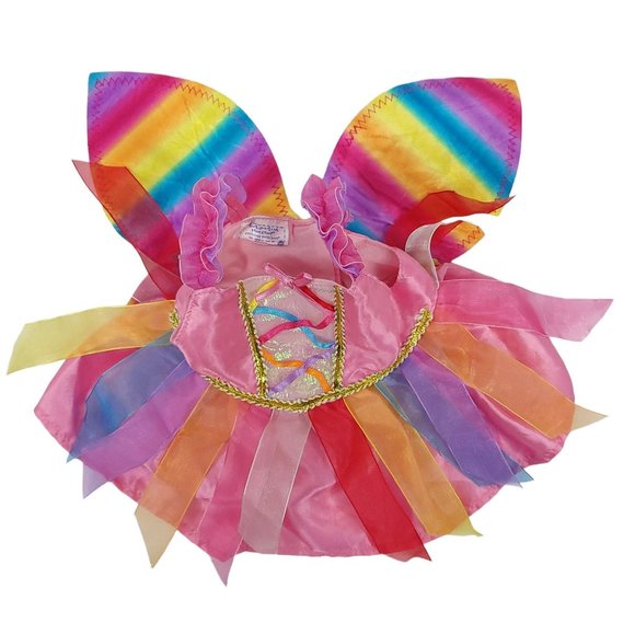Build A Bear Workshop Teddy Rainbow Fairy Dress Clothes Wings Ballet Ribbons - Picture 4 of 7